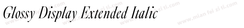 Glossy Display Extended Italic字体转换